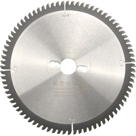 Diamwood – Lame de scie circulaire 255mm – Alu et bois – Denture TP Nég 80 dents – Carbure de tungstène HM – Coupe précise sans éclats