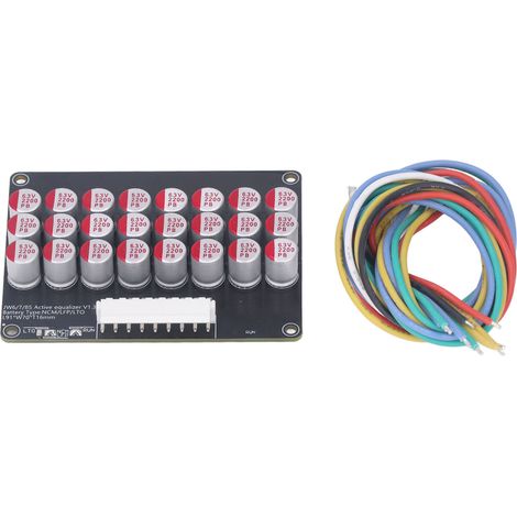 8 cordons équilibreur de batterie lithium ternaire, plaque de protection sécurisée pour batterie fer phosphate, dispositif d'équilibrage 8S (1/5)