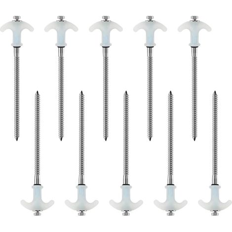 Piquets De Tente - Métal À Visser - Pour Camping Et Auvents - Lot De 20 Avec Tournevis Hexagonal Et Boîte De Rangement