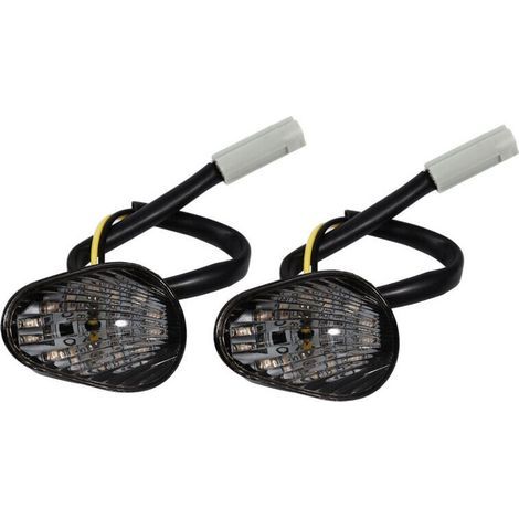 Indicatori di direzione a LED, 1 coppia di indicatori di direzione a LED ambra incassati per YZF R1 R6 R6S (fumè) (1/4)
