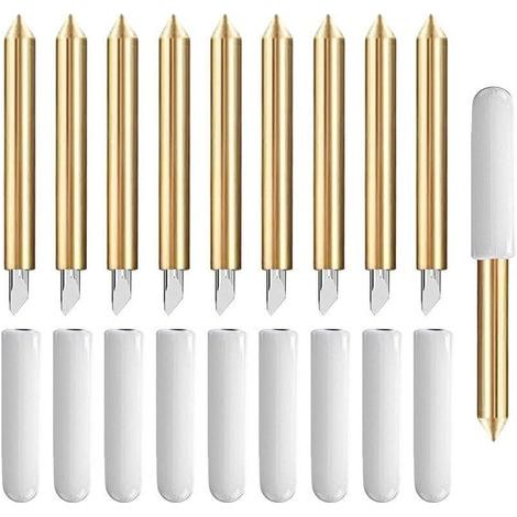 Lot de 10 lames à pointe fine de qualité supérieure compatibles avec machines de découpe Maker/Maker 3, compatibles avec Ex (1/4)