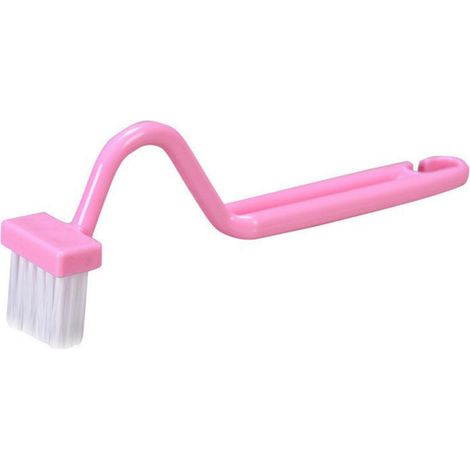 Brosse de toilette en forme de V, 10 pièces, brosse de nettoyage incurvée en plastique pour toilettes, cuisine, évier, salle de bains(rose) (1/5)