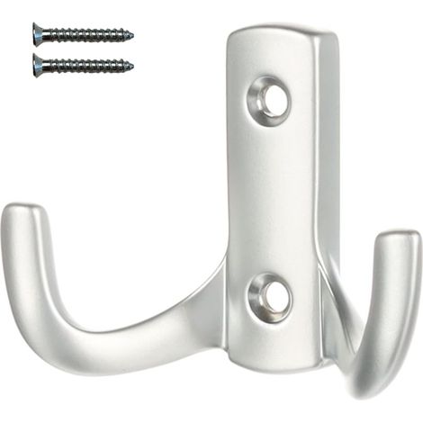Wandhaken aus mattem Chrom mit zwei Haken XV09 (1/5)