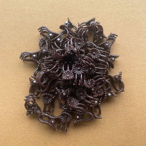 Lot de 100 clips en forme de fleur — Fixations pour branches et clips pour plantes de jardinage (1/5)