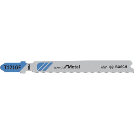 Lame de scie sauteuse T 121 GF Speed pour métal BOSCH 2608636695 (1/4)