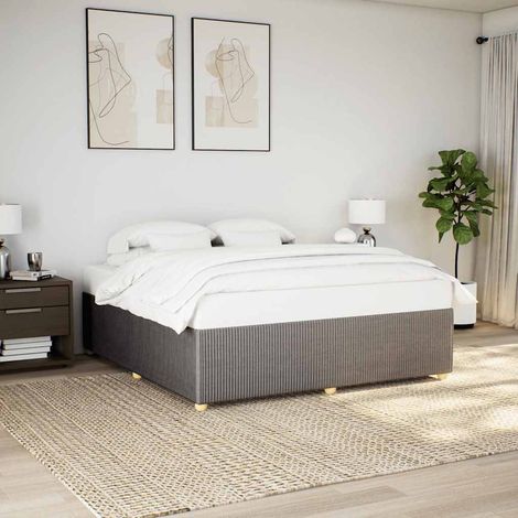 Cadre de lit sans matelas,Structure de lit,Lit Adulte taupe 200x200 cm tissu 749152 (1/5)