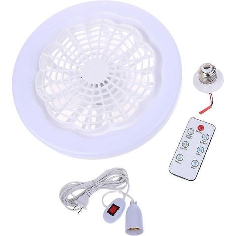 Ventilateur de plafond silencieux avec télécommande, lampe et vitesse de ventilation réglables. (1/4)
