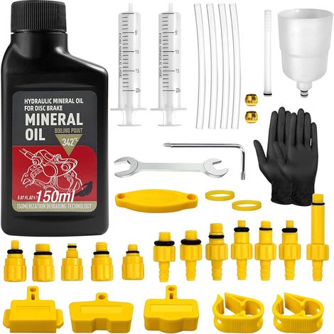 Kit Purge Freins pour Freins à Disque Hydrauliques, Kit Purge Frein VTT avec 150ML de Liquide de Frein (1/5)