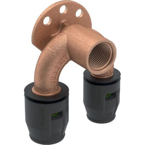 PushFit équerre de raccordement 90 double, 20 x 1/2'' x 16 mm, 52 mm