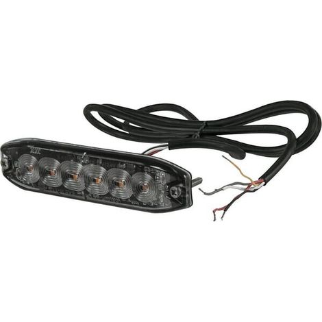 Avvisatore lampeggiante giallo 6 LED UNIVERSALE LA20076 (1/5)