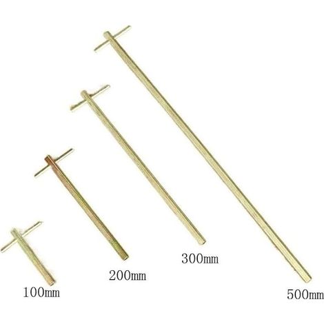 1 Stück/2 Stück Dreieckiger Aufzugsschlüssel, spezieller langer Aufzugstürschlüssel 100 mm/200 mm/300 mm/500 mm, spezieller dreieckiger Aufzugsschlüssel (Farbe: 100 mm, Größe: 2 Stück) (1/4)
