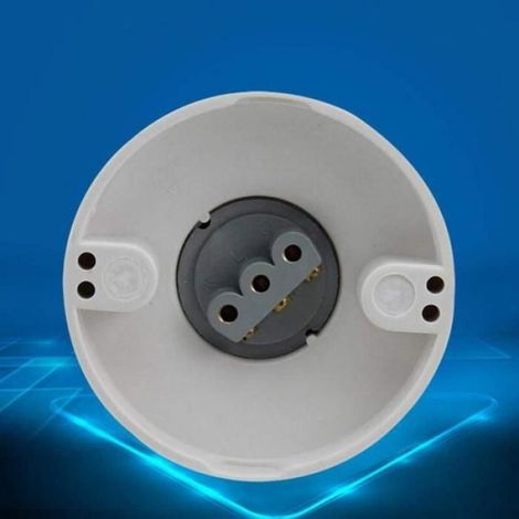 Douille E27 - Adaptateur Coudé Pour Plafonnier - Compatible Ampoules Visées E27 - 220-250 V - 1 Pièce (1/4)