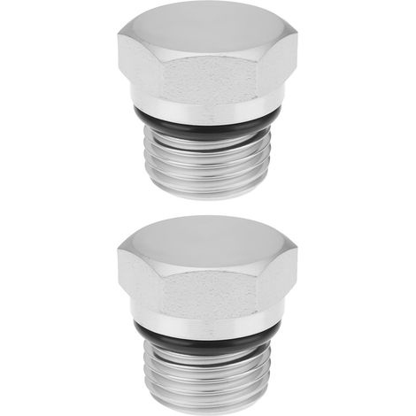 2 x 3/8"-Sechskantstopfen aus Kohlenstoffstahl (ORB) mit 9/16"-18-Gewinde und O-Ring 6408-06 für Hydraulikanwendungen