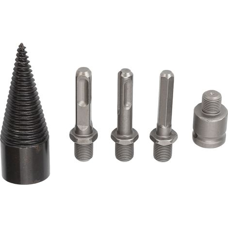 Lot de 5 forets fendeurs de bûches en acier, mèche à bois démontable, 32mm (1/5)