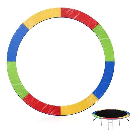 Trampoline Cushion 4.27 m Round EPE Pearl Cotton Spring Cover Trampoline Pad Accessories Waterproof No Holes for Pole Colourful (1/5)