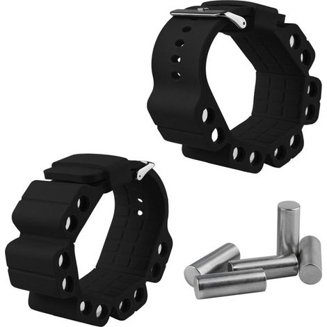 2 Bracelets de poignets lestés ajustables, poids portables pour chevilles, exercice, jogging, yoga, gymnastique, aérobic, Pilates (1/5)