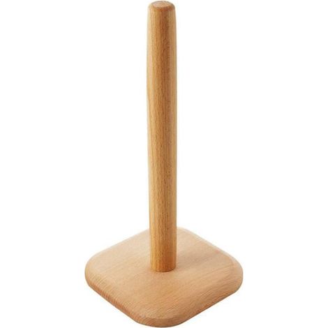 Porte-rouleau d'essuie-tout en bois avec socle carré, pour plan de travail de cuisine et table à manger, stable (1/4)