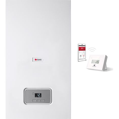 Caldaia a Condensazione Hermann Saunier Duval MICRA 4 CONDENSING 25 kW Metano Completa di Kit per Scarico Fumi Con Wi-Fi miGO integrato