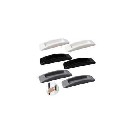 Tiradores autoadhesivos instantáneos para puertas de armarios y ventanas con apertura cómoda - Tirador autoadhesivo para puertas correderas - Tirador auxiliar de cocina (6 unidades) - Crezuo