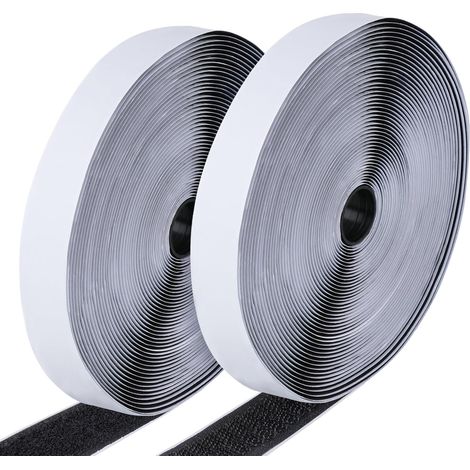 Scratch Autocollant Double Face, Autocollant Scratch Bande Autoadhésif, Rubans Adhésive Hook & Loop pour Tous Les Types D'installations Cadre Photo