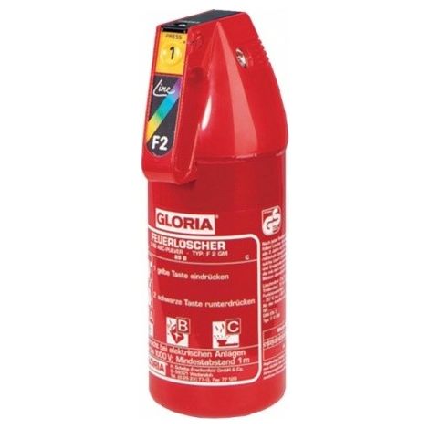Extincteur à poudre ABC 2Kg – Agent extincteur glutex – Pression permanente – Pour feux de bois, papier, tissus, essence, huiles – Vinmer (1/2)