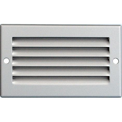 Grille ventilation métal 100x60mm avec moustiquaire - Couleur aluminium