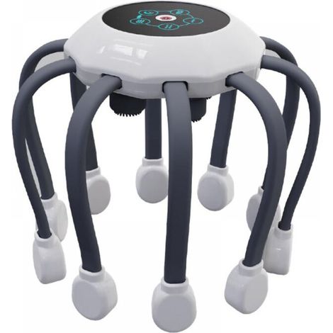 Masajeador de cabeza totalmente automático, relaja la cabeza, favorece el drenaje linfático, conectividad Bluetooth, modelo de lujo/temporizador de vibración, luz roja, aplicación Bluetooth. (1/5)