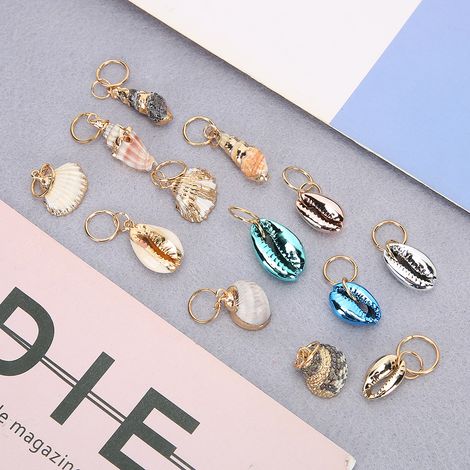 Muschelringe für DIY-Zöpfe, Haaraccessoires, Dreadlocks, natürliche Dekorationen (1/5)