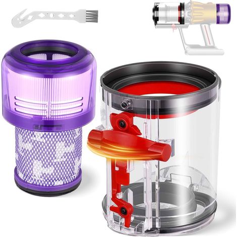 Contenitore polvere per aspirapolvere Dyson V12 SV18 SV20 Detect Slim V10 Digital Slim, accessorio contenitore polvere per aspirapolvere, pezzo di ricambio, codice articolo 965272-01 (1/5)