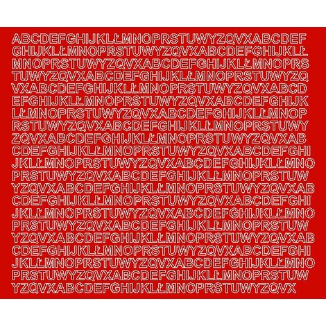 Lettere adesive autoadesive da 7 mm, rosse lucide (1/2)