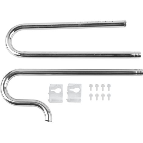 Manguera de filtro de acero inoxidable 304, Ø 16/22 mm, para acuarios con soporte – paquete de 2 (1/5)