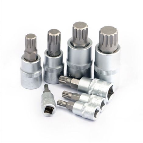 Jeu de douilles Denture multiple 8 Pièces M4-M16 Douille Clés Outil Kit (1/5)