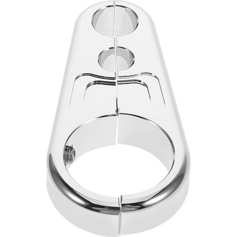 piezas de fijaciones de clip para manillar de aluminio plateado duradero (1/2)