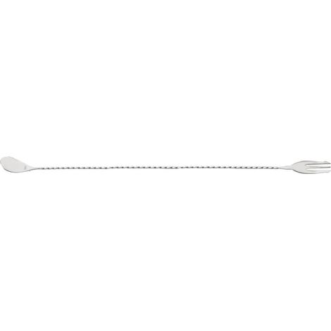 The Bars Bar Spoon, cucchiaio agitatore con forchetta 45 cm, in acciaio inox professionale