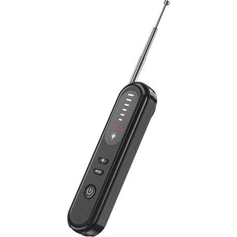 Détecteur anti-espion 6 en 1 noir - Caméra cachée - Traceur GPS et détecteur d'écoute clandestine - Scanner de signaux RF - Protection de la vie privée rechargeable (1/5)