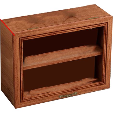 Vitrine miniature en bois pour figurines, étagère d'exposition, vitrine pour objets de collection précieux (1/5)