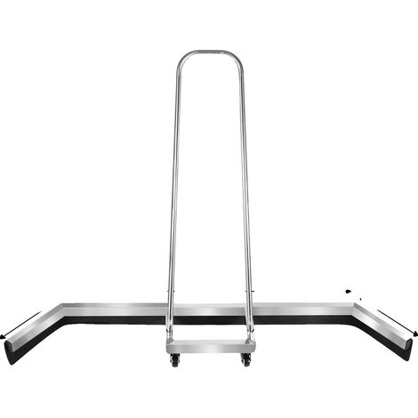 Escobilla de goma para pistas deportivas, acero inoxidable, eliminación eficaz del agua, color plata. (1/2)