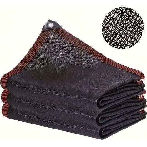 Un morceau de filet d'ombrage durable à 75 %, respirant et protecteur contre les UV, adapté aux balcons, 3 m x 6 m. (1/5)