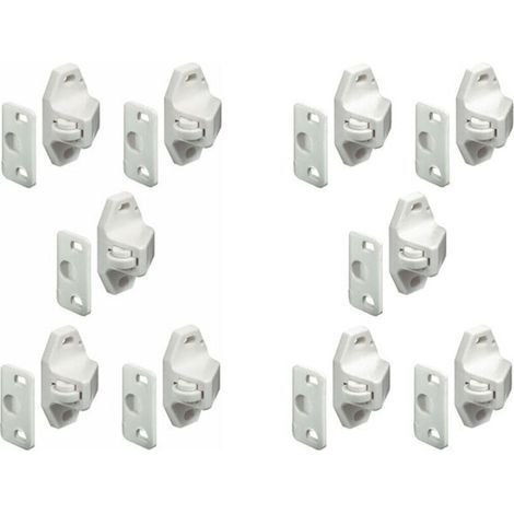 Loqueteau À Rouleau Blanc Universel Pour Meubles, Portes, Placards, Cuisines Et Salles De Bain (1/3)