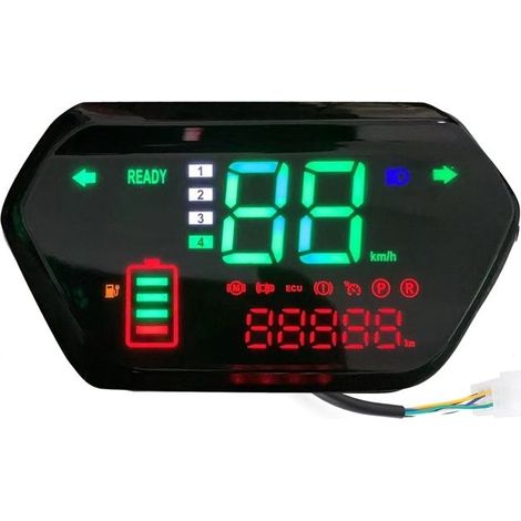 Compteur de vitesse 60 V, compteur kilométrique, tachymètre, affichage LCD numérique universel pour moto électrique (1/4)