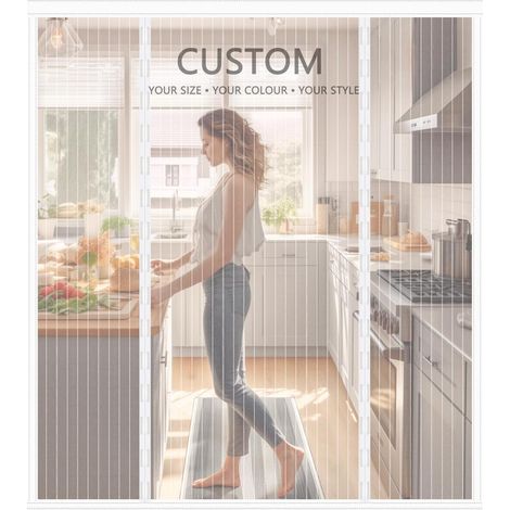 Moustiquaire Porte sur Mesure – Rideau Magnétique Personnalisable pour Porte Fenêtre, Baie Coulissante et Porte d'Entrée – Anti-Moustiques et Insectes – Sans Perçage, Installation Facile (1/5)