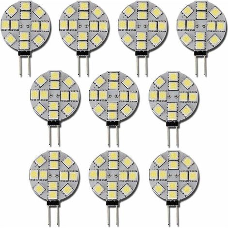 10x Ampoule LED G4 DC 12V Non dimmable Blanc 6000K Ampoule de lumière Remplacement 20W Lampe halogène pour Cuisine Camping-Car RV remorque Bateau (1/4)