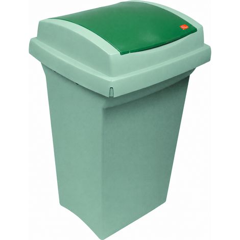 Ics Bidone Recycling per Differenziata L 50 cm 43 x 39X68H Colore Verde