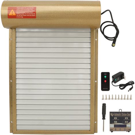 Porte automatique 3-en-1 pour poulailler 100-240V, capteur lumineux, minuterie, télécommande, ouvre-porte pour poules canards oies, prise US (1/5)