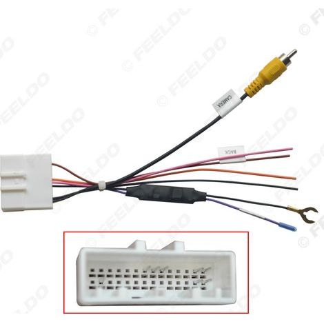Kompatibel mit dem Toyota 28-Pin Rückfahrkamera-Kabeladapter, dem originalen Autokamera-/Navigations-Headunit-Upgrade-Kabel. (1/5)