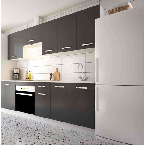 Cocina completa incluye zocalo y encimera 240 cm(ancho) color gris parís KIT-KIT (1/3)