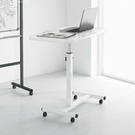 Chariot de bureau mobile pour ordinateur portable, pivotant à 360°, couleur chaude, idéal pour la maison et le bureau à domicile. (1/5)