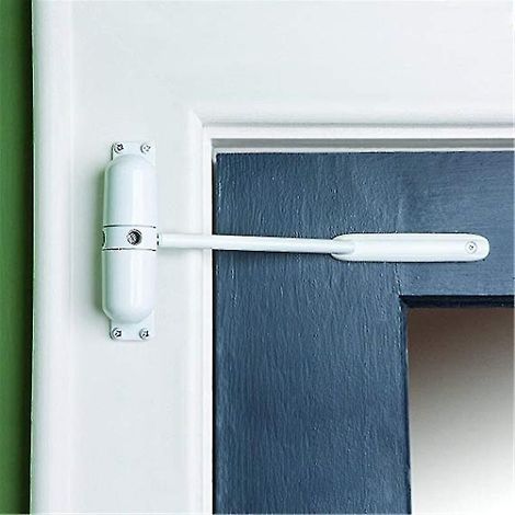 Ferme-porte à ressort en applique, blanc (1/5)