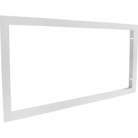 Cadre d'encastrement pour dalle LED 60x30 cm – Aluminium blanc – Installation rapide faux plafond – Accessoires de fixation inclus – Delitech