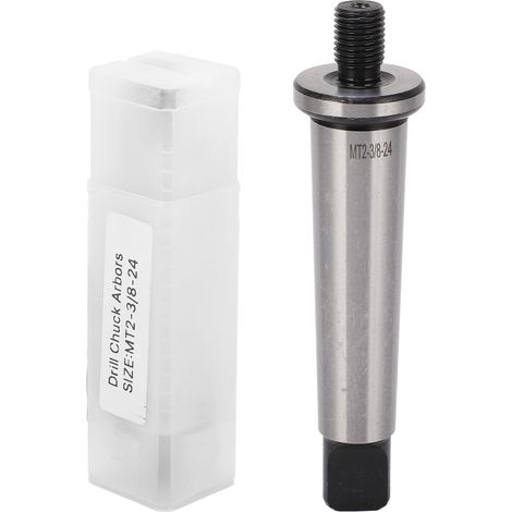 Mandrin de Perçage 3/8 Pouces, Mandrin de Perçage, Tige MT2 à Filetage 3/8 Pouces-24, Adaptateur Conique Morse Durci pour Tour (1/5)